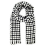 BUFANDA PATA DE GALLO BLANCO CON NEGRO