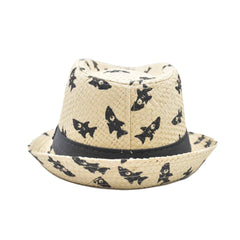 SOMBRERO FEDORA PRINT MARINO CON CINTA PARA NIÑO