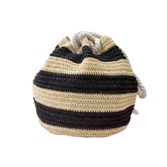 BOLSA MORRAL TEJIDO PARA PLAYA A RAYAS