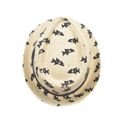 SOMBRERO FEDORA PRINT MARINO CON CINTA PARA NIÑO