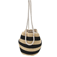 BOLSA MORRAL TEJIDO PARA PLAYA A RAYAS