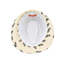 SOMBRERO FEDORA PRINT MARINO CON CINTA PARA NIÑO