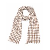 BUFANDA PRINT PATA DE GALLO CAFÉ