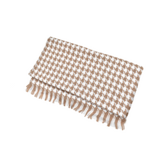 BUFANDA PRINT PATA DE GALLO CAFÉ