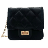 BOLSA MINI CROSSBODY NEGRO CON ESPEJO INTERIOR
