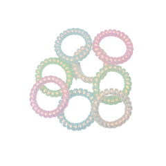 SET DE LIGA ESPIRAL 8 PIEZAS MULTICOLOR