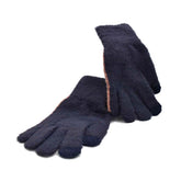 GUANTES DE CABALLERO SUAVES AZUL MARINO TOUCH ADORNO DE LÍNEA EN CONTRASTE