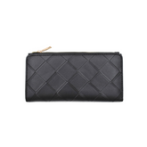 CARTERA LARGA PU TEXTURIZADO A CUADROS