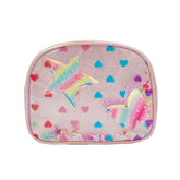 BOLSA CROSSBODY PARA NIÑA ROSA GLITTER DETALLE DE APLICACIONES