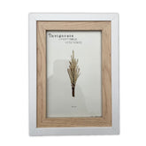 PORTARRETRATO DE MADERA COLOR CAFÉ CON BLANCO