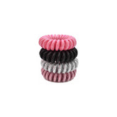 SET 4 LIGAS ESPIRAL CON GLITTER