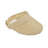 VISERA DE PAJA AJUSTABLE COLOR BEIGE