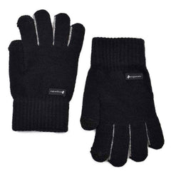 GUANTES DE CABALLERO NEGRO TOUCH CON LÍNEAS EN CONTRASTE