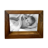 PORTARRETRATO HORIZONTAL CAFÉ DE MADERA DE PINO SOLIDA