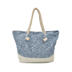BOLSA PLAYA CON LUREX PLATEADO