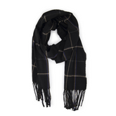 BUFANDA BÁSICA CUADROS COLOR NEGRO