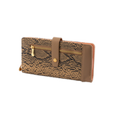 CARTERA LARGA SNAKE PRINT BEIGE