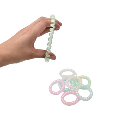 SET DE LIGA ESPIRAL 8 PIEZAS MULTICOLOR