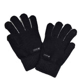 GUANTES DE CABALLERO NEGRO TOUCH CON LÍNEAS EN CONTRASTE