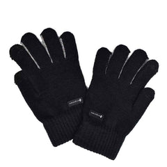 GUANTES DE CABALLERO NEGRO TOUCH CON LÍNEAS EN CONTRASTE