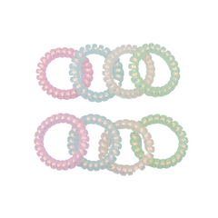 SET DE LIGA ESPIRAL 8 PIEZAS MULTICOLOR