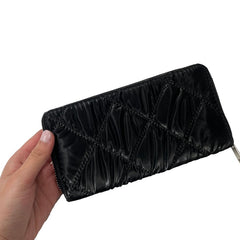 CARTERA RECTANGULAR CAPITONADO NEGRO