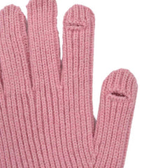 GUANTES TEJIDOS DETALLE DE ABERTURA PARA USAR CELULAR DE MUJER ROSA