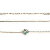 PULSERA CON PIEDRA TURQUESA