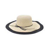 SOMBRERO PAMELA CINTA Y ALA NEGRA