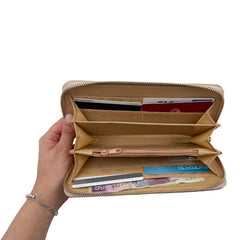 CARTERA PARA MUJER RECTANGULAR GRANDE CAFÉ