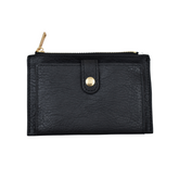 TARJETERO CON BROCHE VINIPIEL NEGRO