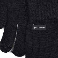 GUANTES DE CABALLERO NEGRO TOUCH CON LÍNEAS EN CONTRASTE