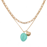 COLLAR CON PIEDRA TURQUESA