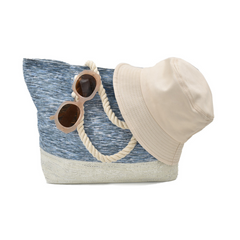 BOLSA PLAYA CON LUREX PLATEADO