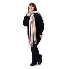 BUFANDA CUADROS ROSA PASTEL