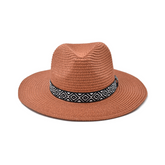 SOMBRERO FEDORA ALA ANCHA TERRACOTA