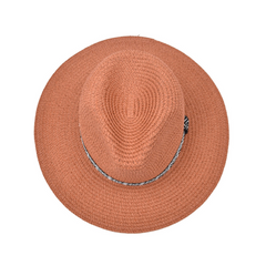 SOMBRERO FEDORA ALA ANCHA TERRACOTA