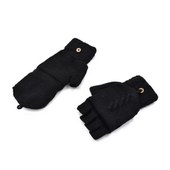 GUANTES MITONES CON CAPUCHA NEGROS