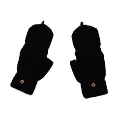 GUANTES MITONES CON CAPUCHA NEGROS