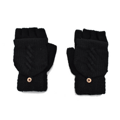 GUANTES MITONES CON CAPUCHA NEGROS