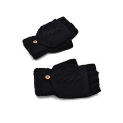 GUANTES MITONES CON CAPUCHA NEGROS