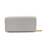 BOLSA CLUTCH PLATA CON BRILLOS