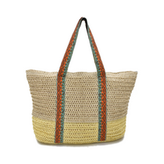 BOLSA TEJIDA CAMEL ASAS MÚLTIPLE COLOR