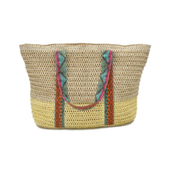 BOLSA TEJIDA CAMEL ASAS MÚLTIPLE COLOR