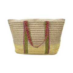 BOLSA TEJIDA CAMEL ASAS MÚLTIPLE COLOR