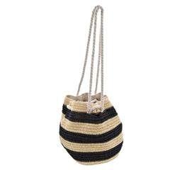 BOLSA MORRAL TEJIDO PARA PLAYA A RAYAS