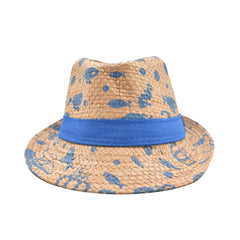 SOMBRERO FEDORA PRINT MARINO DETALLE DE CINTA PARA NIÑO
