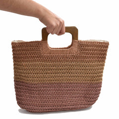 BOLSA DE PLAYA ASA DE MADERA
