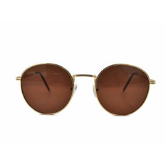 LENTES REDONDOS NEGROS CON DORADO