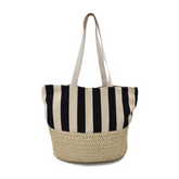 BOLSA DE PLAYA BEIGE FONDO TEJIDO